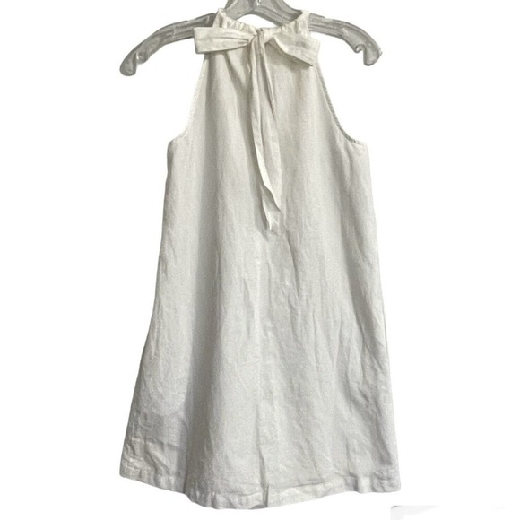 GAP Tie Back Halter Dress White Sz 6 NWT Pockets Sheath Mini Casual 100%… - Picture 4 of 12